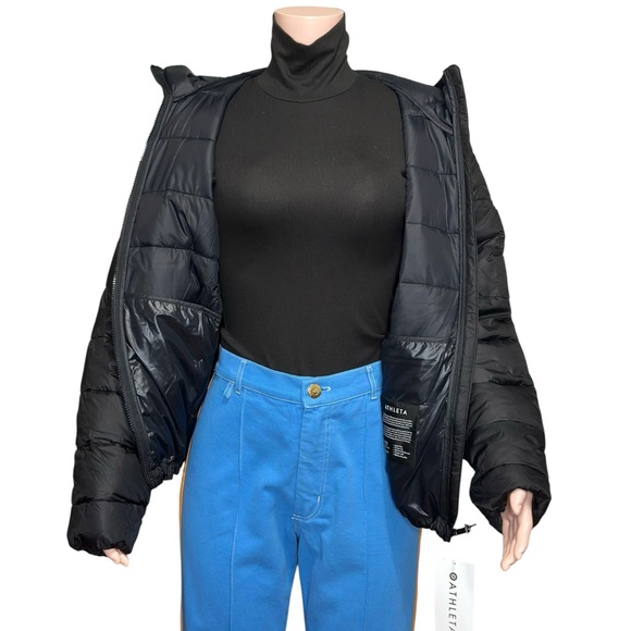 ATHLETA Aire Puffer Hooded Jacket, Black, Medium - Picture 10 of 14